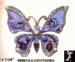 Butterfly Pin: Plum Lavender Rhinestone Butterfly Pin Brooch
