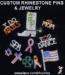 Custom Rhinestone Pins & Jewelry by RHUMBA!