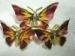 Trio Enamel Neo Pink Butterfly Scatter Pins Set