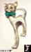 Christmas Cat Pin: Vintage Moveable Christmas Cat Pin, Cat