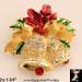 Christmas Bells Pin Pendant: Rhinestone Christmas Bells Pin