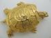 Gold Tone Trembling Turtle Pin / Brooch