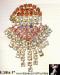 Christmas Santa Tac Lapel Pin: Rhinestone Santa Lapel Pin