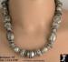 Necklace Set:Southwest Chunky Silver Tone Beads Necklace Set