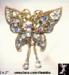 Butterfly Pin: AB Rhinestone Butterfly Brooch Pin Dangles