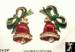 Christmas Bell Earrings: Christmas Bell Clip Earrings