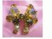 Vintage Signed Austria Dainty Screw Earrings Rhinestone AB
