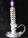 Signed Dodds Christmas Candle Brooch AB Rhinestones