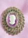 Signed Gerrys Watermellon Cameo & Gold Tone Brooch / Pin
