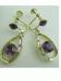 Vintage Signed Purple & Lavender Rhinestone Screw Earrings