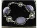 Pretty Silver Tone & Purple  Bracelet
