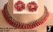 Necklace Set: Vintage Red Rhinestone Necklace Earrings Set