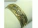 Vintage Floral Hinged Cuff Bracelet Gold Tone Smaller Size