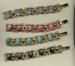 Pretty Opalescent-Art Glass Gold Tone Bracelets CHOICE