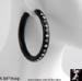 Earrings: Black Plastic AB & Clear Rhinestone Hoop Earrings