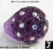 Plastic Rhinestone Ring: Purple Lucite Rhinestone Ring