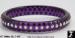 Lucite Rhinestone Bangle Bracelet; Purple Plastic Bracelet