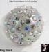 Plastic Ring: Lucite AB Rhinestone Ring Pearlized White
