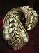 Signed Vintage Lisner Gold Tone & Faux Pearl Brooch / Pin