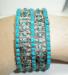 Silver and Turquoise Rhinestone Bracelet