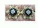Signed Coro Tiny Pearls & Black Center Screw On Earrings