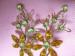 Vintage Citrine & Peridot Rhinestone Floral Screw Earrings