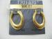 Trifari Pierced Hoop Earrings 14kt Posts New