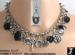 Charm Necklace Set, Fleur d'Lis, Horseshoe, Crown, Skull