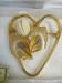 Vintage Gold Tone Heart & Ivory Bud Brooch / Pin MIB