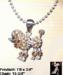 Poodle Pendant Necklace: Topaz Rhinestone Poodle Pendant