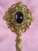 Purple Cabochon Florenza Style Brooch/Pin