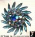 Judy Lee Brooch: Vintage Judy Lee AB Aqua Rhinestone Pin