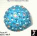 Plastic Rhinestone Ring: Turquoise Plastic Rhinestone Ring