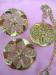 Signed Sarah Coventry Gold Tone Lacy Clip Earrings & Locket/