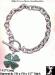 Shamrock Charm Bracelet: Green Rhinestone Shamrock Bracelet