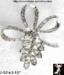 Bow Brooch: Vintage Baguette Rhinestone Bow Brooch Pin