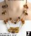 Necklace Set: 3 Strand Art Glass Beads Necklace Earrings Set