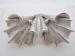 Signed Coro Stylized Shell Silver Tone Clip Earring