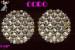 Coro Earrings:  Vintage Coro Rhinestone Dome Earrings, Coro