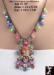 Necklace Set: Pastel Floral Rhinestone Necklace Earrings