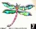 Dragonfly Pin: Rhinestone Simulated Abalone Dragonfly Pin