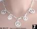 Peace Sign Necklace: Silver Tone Peace Sign Charm Necklace