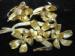 SET Gold Tone Naturalistic Flower Brooch & Clip On Earrings