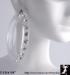 Earrings: Clear Lucite Plastic Rhinestone Hoop Earrings Huge