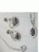 Signed AMCO Sterling Silver & Purple Pendant/Earrings Set