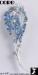Coro Brooch Pin: Vintage Rhinestone Coro Pin Brooch Blue AB