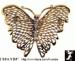 Butterfly Pin: Vintage Gold Tone Rhinestone Butterfly Brooch