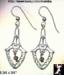 Earrings: Art Deco Filigree Ruby Red Crystal Earrings Vintag