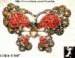 Butterfly Pin Pendant: Rhinestone Butterfly Pin Orange Topaz