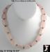 Necklace: Simulated Pink Rose Quartz Bali Bead Necklace